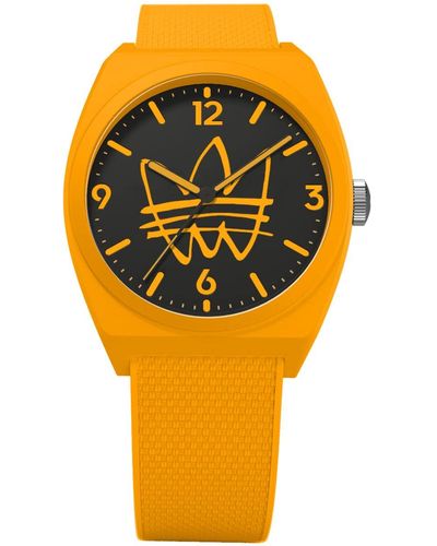 adidas Yellow Resin Strap Watch - Oranje