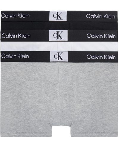 Calvin Klein Medium Rise - Trunks - 3 Pack - Signature Tailleband Elastisch - Wit