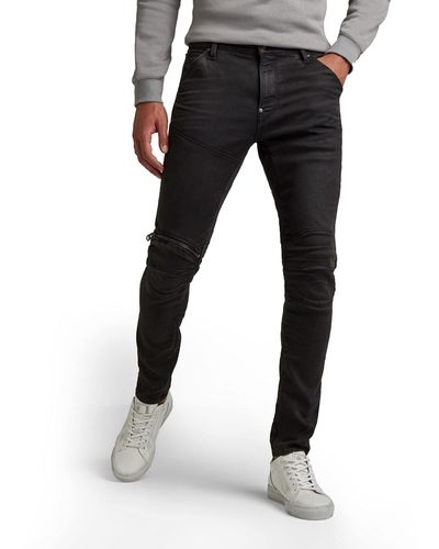 G-Star RAW Jeans 5620 3d Zip Knie Skinny,bruin - Zwart