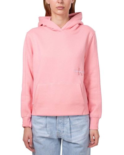 Calvin Klein ''s Off-placed Logo Hoodie - Size - Rood