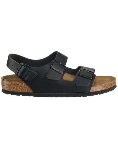 Birkenstock Milano Bs Leather Black Sandals 4.5 Uk