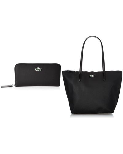 Lacoste Cartera Negro Talla única + Bolso Bandolera Negro Talla única