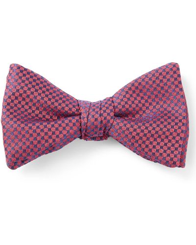 HUGO Pure-silk Bow Tie With Jacquard-woven Micro Pattern - Red