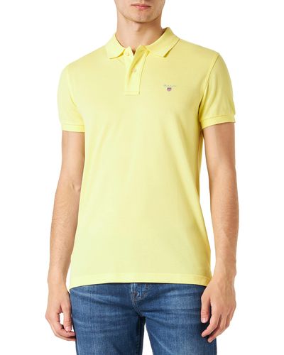 GANT Original Pique Rugger Polo Shirt - Yellow