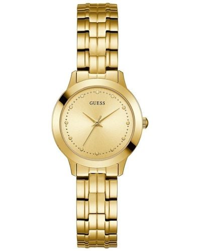 Guess Women's Gold-tone Stainless Steel Bracelet Watch 30mm - Metallic