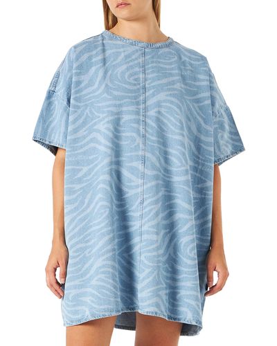 Wrangler Oversized Denim Tee Casual Dress - Blue