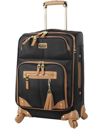 Steve Madden Designer Luggage Collection – Leichter Softside erweiterbarer Koffer für und – langlebige 50.8 cm große - Schwarz