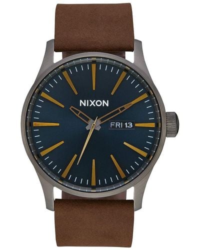 Nixon Adult Analogue Quartz Watch With Leather Strap A105-2984-00 - Brown