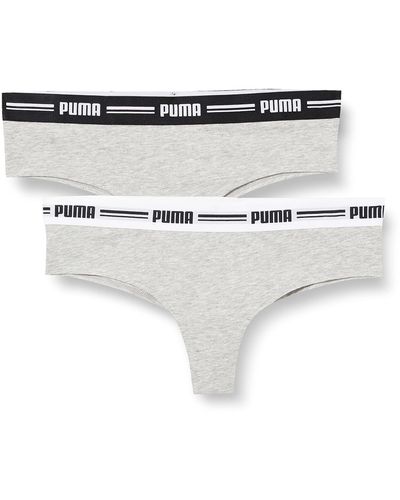 PUMA Cotton Modal Brazilian Underwear - Bianco