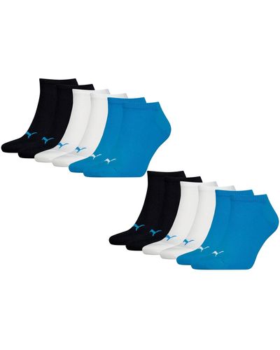 PUMA Unisex Sneaker Socken Kurzsocken Sportsocken 3 Paar - Blau
