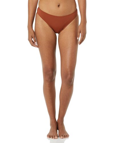 Amazon Essentials Parte Inferior de Traje de Baño Tipo Bikini Clásico Mujer - Marrón