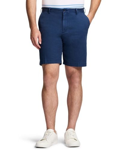 Izod Classic Saltwater Flat Front Chino Short - Blue
