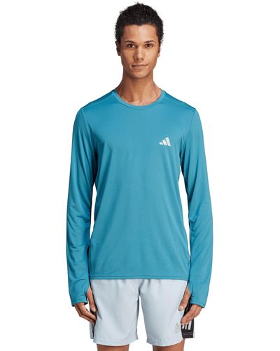 adidas Sweatshirt Van Het Merk Run It Ls - Blauw