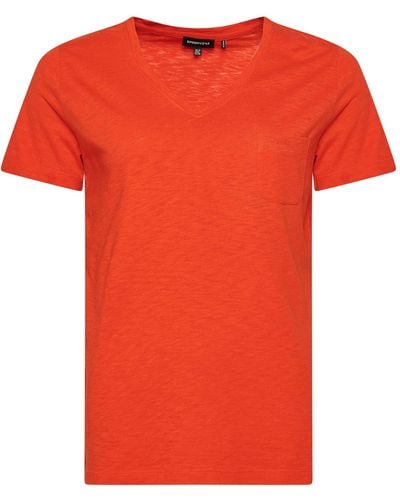 Superdry Studios Pocket V-neck T-shirt W1010521b - Red