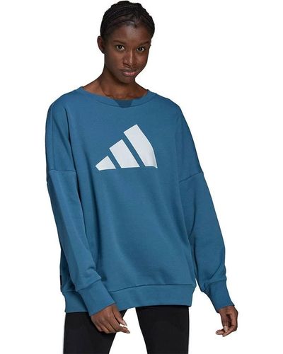 adidas Future Icons 3 Bars Sweatshirt M Bleu