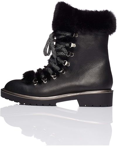 FIND Fur Lined Hiker Chaussures de Randonnée Basses Noir Black)