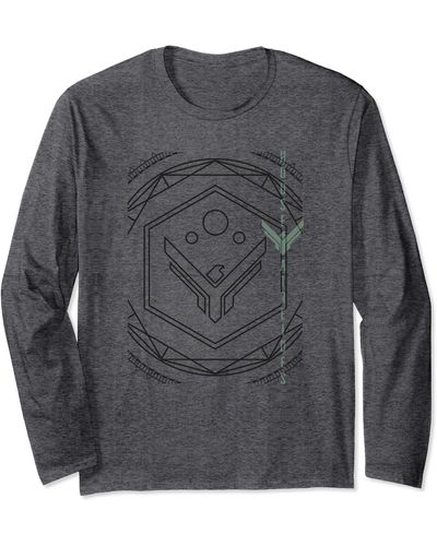 Dune House Atreides Tech Logo Long Sleeve T-shirt - Grey