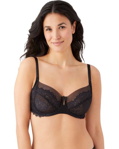 Wacoal Center Stage Lace Unlined Underwire Bra - Black