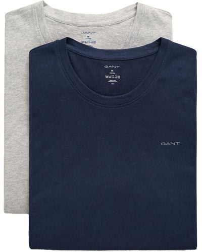 GANT C-neck T-shirt 2-pack - Blue