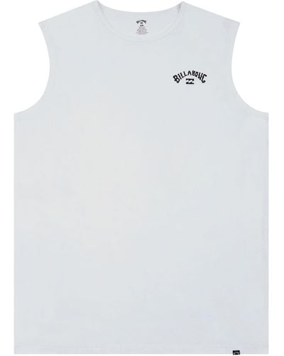 Billabong Big And Tall Muscle Shirts For – Jersey Sleeveless Muscle T - White