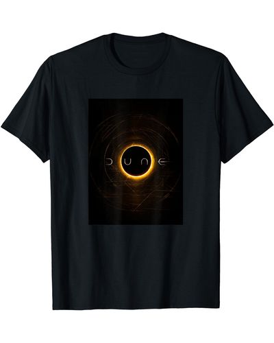 Dune Dune Spice Planet Arrakis Eclipse Title Movie Poster T-shirt - Black
