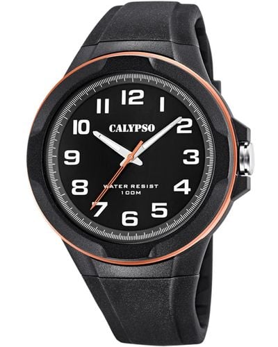 Calypso St. Barth Watches S Analogue Classic Quartz Watch With Plastic Strap K5781/6 - Black
