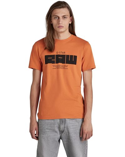 G-Star RAW Raw Graphic Slim T-shirt - Orange