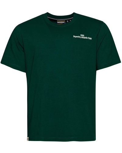 Superdry Code ATH. Club EMB tee M1011561A Green M Hombre - Verde