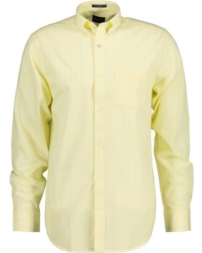 GANT REG Broadcloth Stripe BD Hemd MIT Streifen - Gelb