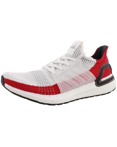 adidas Mens Ultraboost 19 M White/red Shoe - Ef1341