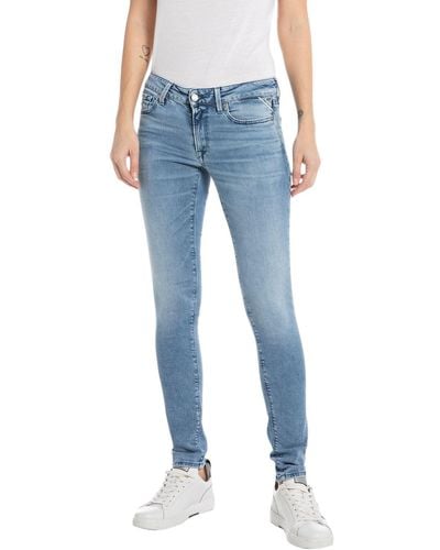 Replay Jeans New Luz Skinny-Fit mit Super Stretch - Blau