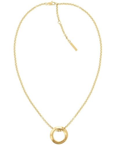 Calvin Klein Collar para Mujer Colección TWISTED RING Oro amarillo - 35000307 - Metálico