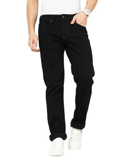 Celio* Jeans da uomo in denim twill di cotone con vestibilità dritta - Nero