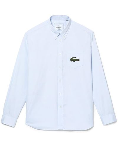 Lacoste Chemise Relaxed Fit Mixte - Blanc