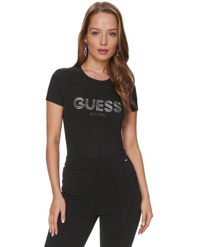 Guess T-Shirt lang W4ri29 XS - Schwarz