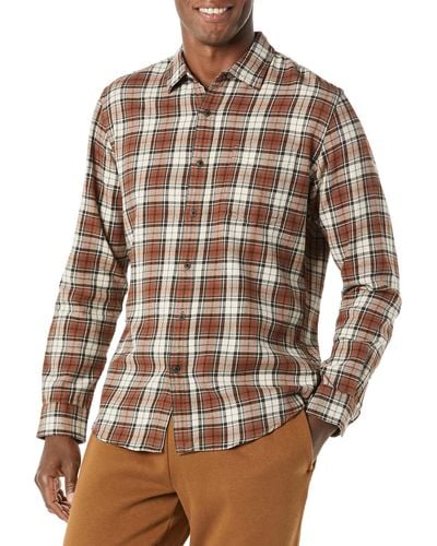 Amazon Essentials Slim-fit Long-sleeve Plaid Flannel Shirt - Multicolor