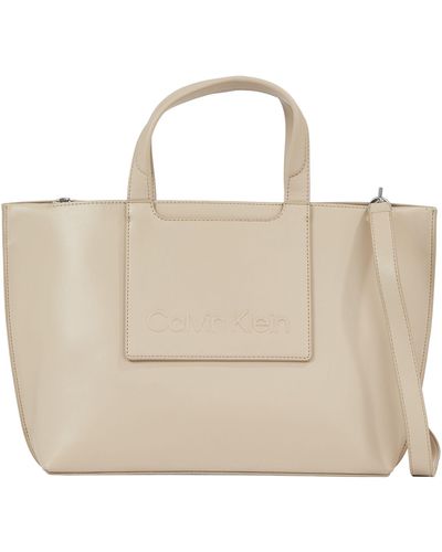 Calvin Klein Borsa Tote Bag Donna Media - Neutro