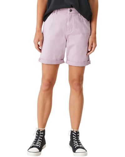 S.oliver Regular: Shorts aus Cotton-Viskose-Blend Purple Stretched d 38 - Pink