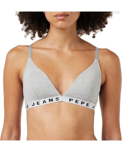 Pepe Jeans Logo Bra B Soutien-Gorge - Gris