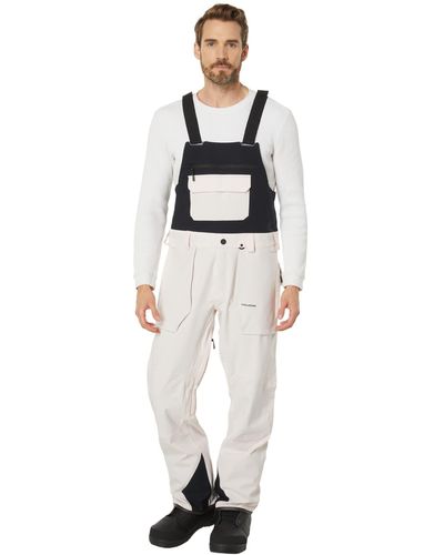 Volcom Mens Roan Bib Snowboard Pant Overalls And Coveralls Workwear Apparel - White