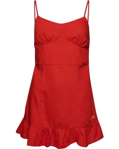 Superdry Vintage Cami Mini Dress W8011313A Drop Kick Red 12 Mujer - Rojo