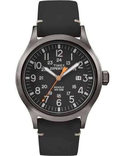 Timex Quarz Uhr mit Leder Armband TW4B019009J - Schwarz