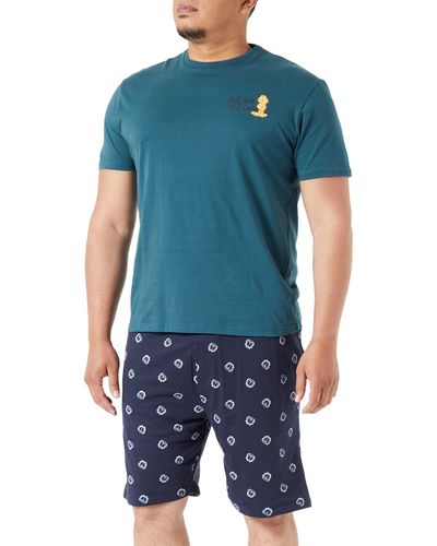 Springfield Pijama Corto Garfield Juego - Azul