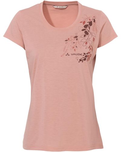 Vaude T-Shirt SE Abelia Print T-Shirt Soft Rose 46 - Pink