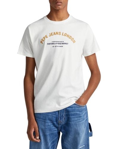 Pepe Jeans Waddon T-shirt Voor - Wit