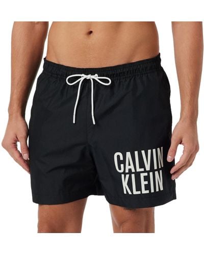 Calvin Klein Pantaloncino da Bagno Uomo Medium Drawstring Lungo - Nero