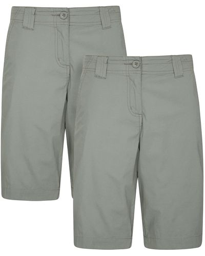 Mountain Warehouse Short s Extensible Coast - Léger, Short d'été Durable,Extensible dans 4 Sens, Entretien Facile - pour - Gris