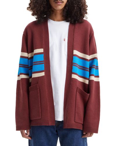 Levi's Noragi Cardigan Sweater Sweatshirt - Rot