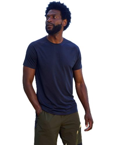 Mountain Warehouse Quick Dry Ss Tee Navy M - Blue