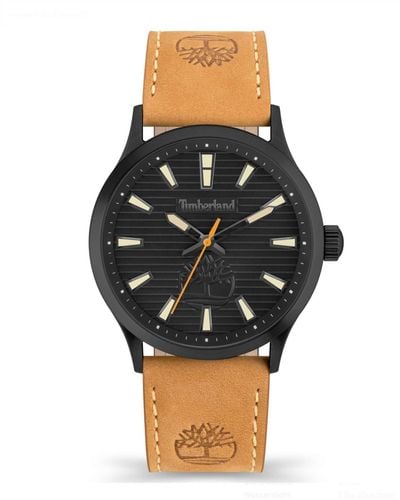 Timberland Analoog Kwarts Horloge Met Lederen Armband Tdwga2152003 - Bruin